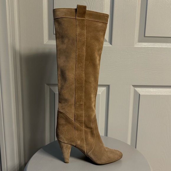 Fornarina taupe genuine suede boots 2000s vintage size 39 slouch style - Picture 6 of 16